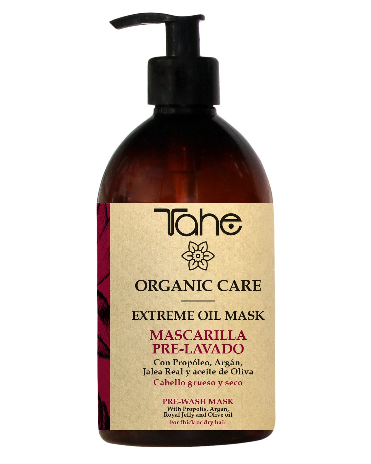 Tahe Organic Care Masque de prélavage extrème oil Cheveux épais et secs 500ml