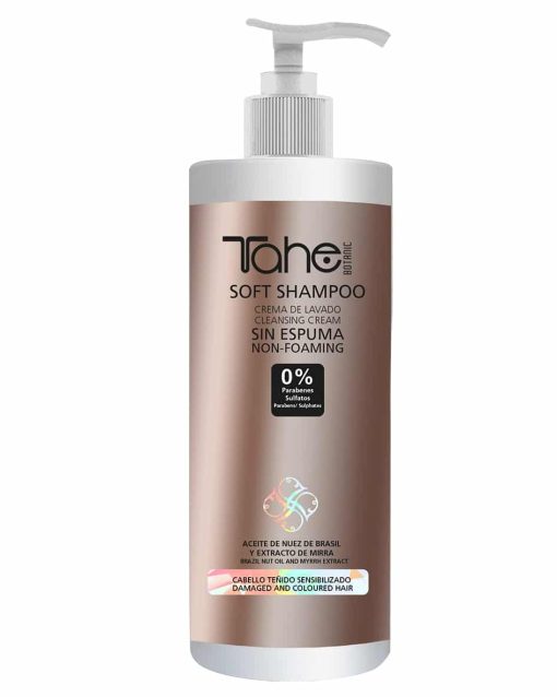 Tahé crème de lavage shampooing doux sans mousse cheveux colorés sensibles